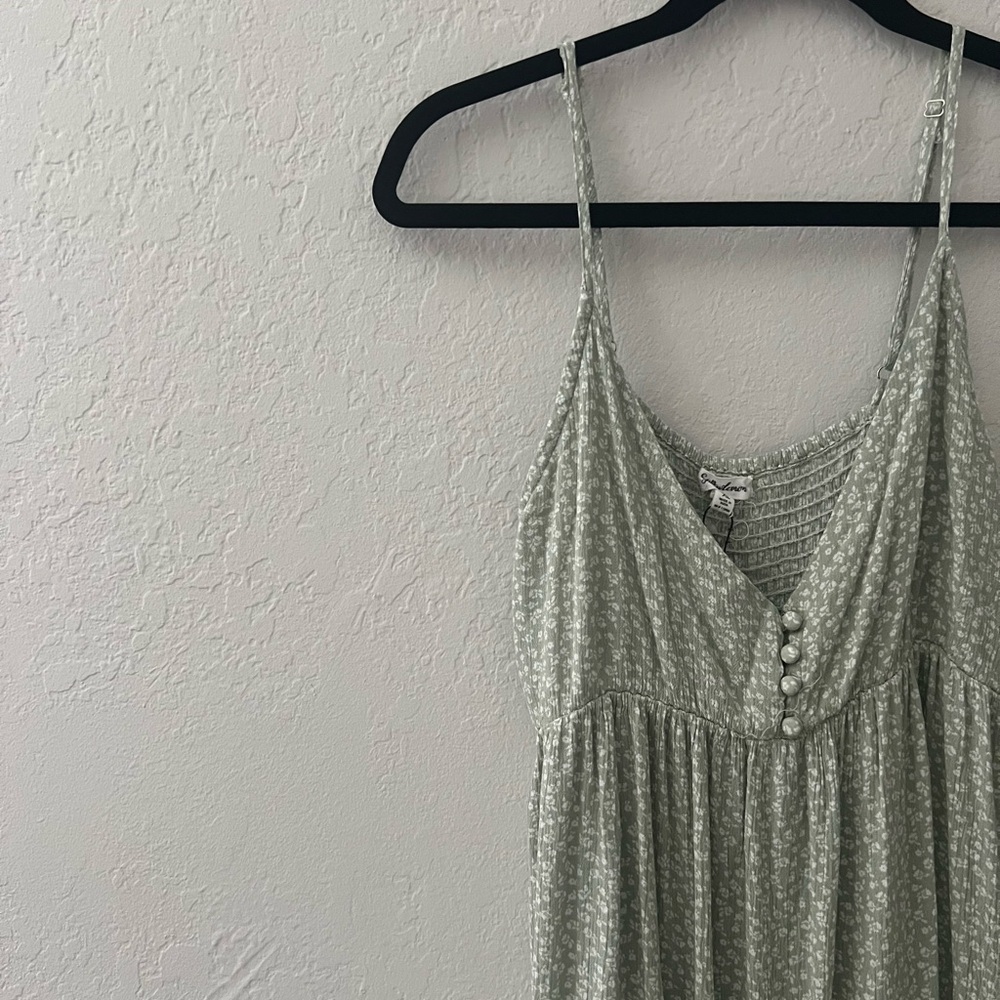 Green Spaghetti Strap Dress